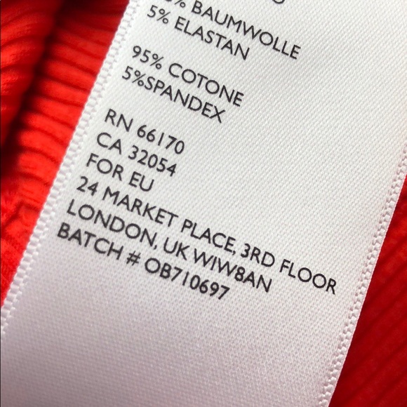 FREE PEOPLE RIBBED TOP SKIRT SET ORANGE - Picture 6 of 7